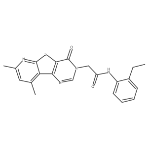 2-(7,9-dimethyl-4-oxopyrido[3',2':4,5]thieno[3,2-d]pyrimidin-3(4H)-yl)-N-(2-ethylphenyl)acetamide Structure