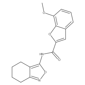 7-methoxy-N-(4,5,6,7-tetrahydrobenzo[c]isoxazol-3-yl)benzofuran-2-carboxamide Structure