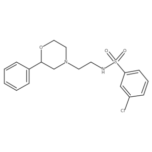 3-chloro-N-(2-(2-phenylmorpholino)ethyl)benzenesulfonamide Structure