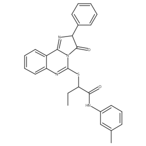 N-(3-methylphenyl)-2-({3-oxo-2-phenyl-2H,3H-imidazo[1,2-c]quinazolin-5-yl}sulfanyl)butanamide结构式