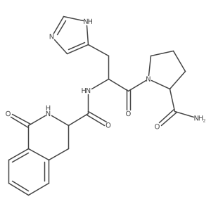 Nalpha-[(3R)-1-oxo-1,2,3,4-tetrahydroisoquinoline-3-carbonyl]-L-histidyl-L-prolinamide Structure