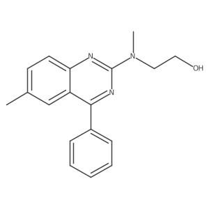 2-[Methyl(6-methyl-4-phenylquinazolin-2-yl)amino]ethan-1-ol结构式