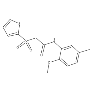 N-(2-methoxy-5-methylphenyl)-2-(thiophen-2-ylsulfonyl)acetamide Structure