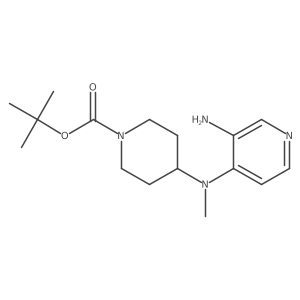 Tert-butyl 4-((3-aminopyridin-4-yl)(methyl)amino)piperidine-1-carboxylate结构式