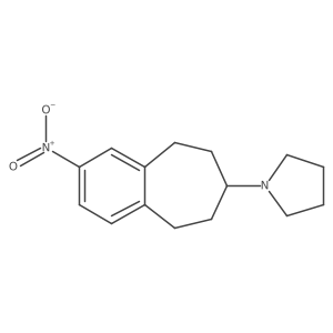 1-(2-nitro-6,7,8,9-tetrahydro-5H-benzo[7]annulen-7-yl)pyrrolidine Structure