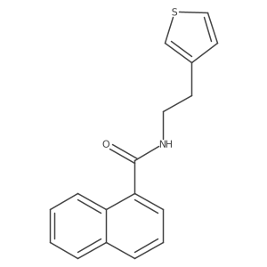 N-[2-(thiophen-3-yl)ethyl]naphthalene-1-carboxamide结构式