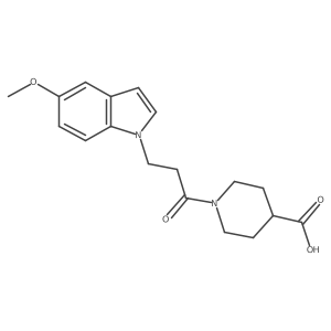 1-[3-(5-methoxy-1H-indol-1-yl)propanoyl]piperidine-4-carboxylic acid结构式