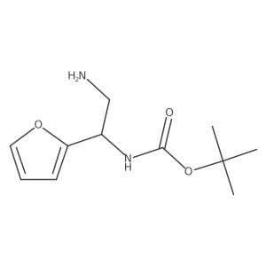 tert-butyl N-[2-amino-1-(furan-2-yl)ethyl]carbamate Structure