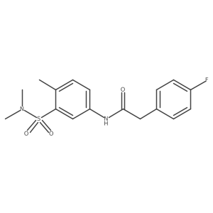 N-[3-(dimethylsulfamoyl)-4-methylphenyl]-2-(4-fluorophenyl)acetamide结构式