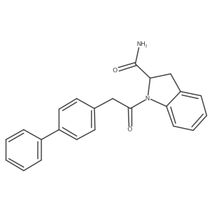 1-(2-([1,1'-Biphenyl]-4-yl)acetyl)indoline-2-carboxamide Structure