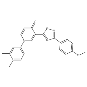 1-(3,4-Dimethylphenyl)-3-[3-(4-methoxyphenyl)-1,2,4-oxadiazol-5-yl]-1,4-dihydropyridazin-4-one结构式