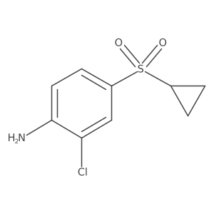 2-Chloro-4-(cyclopropylsulfonyl)aniline结构式