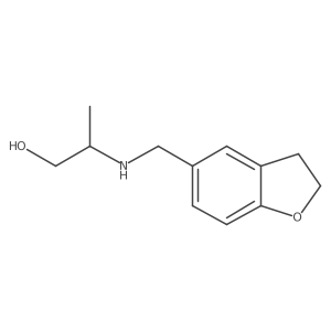 2-[(2,3-Dihydro-1-benzofuran-5-ylmethyl)amino]propan-1-ol结构式