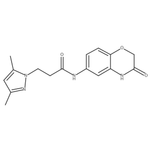 N-(3,4-Dihydro-3-oxo-2H-1,4-benzoxazin-6-yl)-3,5-dimethyl-1H-pyrazole-1-propanamide结构式