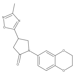 1-(2,3-Dihydro-1,4-benzodioxin-6-yl)-4-(3-methyl-1,2,4-oxadiazol-5-yl)pyrrolidin-2-one Structure