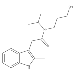 N-(3-Hydroxypropyl)-2-methyl-N-(1-methylethyl)-1H-indole-3-acetamide Structure