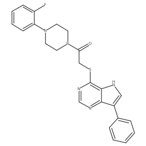 1-[4-(2-fluorophenyl)piperazin-1-yl]-2-[(7-phenyl-5H-pyrrolo[3,2-d]pyrimidin-4-yl)sulfanyl]ethanone Structure