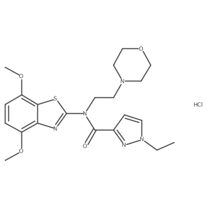 N-(4,7-dimethoxybenzo[d]thiazol-2-yl)-1-ethyl-N-(2-morpholinoethyl)-1H-pyrazole-3-carboxamide hydrochloride结构式