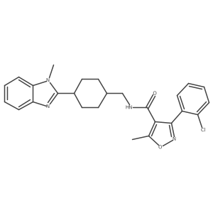 3-(2-chlorophenyl)-5-methyl-N-((4-(1-methyl-1H-benzo[d]imidazol-2-yl)cyclohexyl)methyl)isoxazole-4-carboxamide Structure