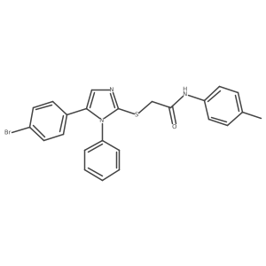 2-((5-(4-bromophenyl)-1-phenyl-1H-imidazol-2-yl)thio)-N-(p-tolyl)acetamide结构式