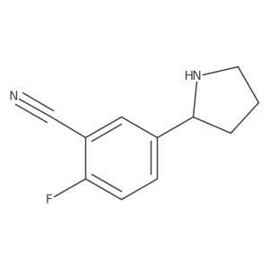 (S)-2-Fluoro-5-(pyrrolidin-2-YL)benzonitrilehcl Structure