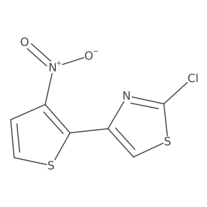 2-Chloro-4-(3-nitrothiophen-2-yl)thiazole结构式