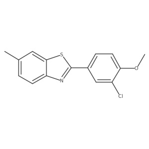 2-(3-Chloro-4-methoxyphenyl)-6-methylbenzothiazole结构式