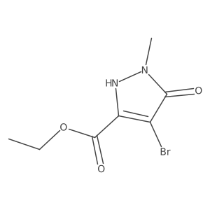 ethyl 4-bromo-5-hydroxy-1-methyl-1H-pyrazole-3-carboxylate结构式