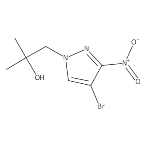 1-(4-bromo-3-nitro-1H-pyrazol-1-yl)-2-methylpropan-2-ol结构式