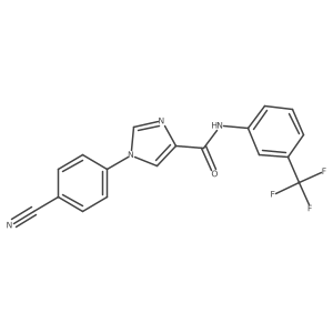 1-(4-cyanophenyl)-N-(3-(trifluoromethyl)phenyl)-1H-imidazole-4-carboxamide结构式