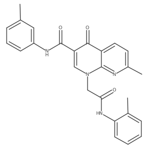 7-methyl-4-oxo-1-(2-oxo-2-(o-tolylamino)ethyl)-N-(m-tolyl)-1,4-dihydro-1,8-naphthyridine-3-carboxamide结构式