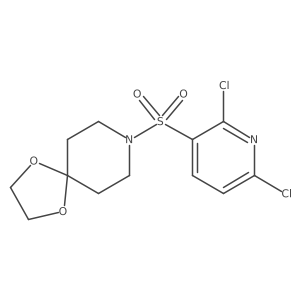 8-[(2,6-Dichloropyridin-3-yl)sulfonyl]-1,4-dioxa-8-azaspiro[4.5]decane结构式
