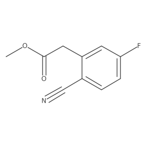 Methyl 2-cyano-5-fluorophenylacetate结构式