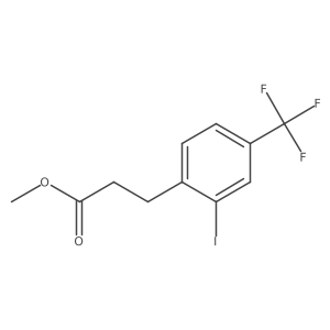 Benzenepropanoic acid, 2-iodo-4-(trifluoromethyl)-, methyl ester Structure