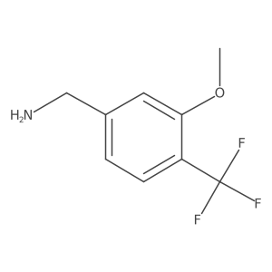 3-Methoxy-4-(trifluoromethyl)benzylamine结构式