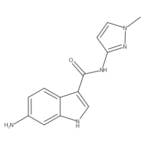 1H-Indole-3-carboxamide, 6-amino-N-(1-methyl-1H-pyrazol-3-yl)-结构式