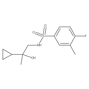N-(2-cyclopropyl-2-hydroxypropyl)-4-fluoro-3-methylbenzenesulfonamide Structure