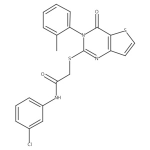 N-(3-chlorophenyl)-2-{[3-(2-methylphenyl)-4-oxo-3,4-dihydrothieno[3,2-d]pyrimidin-2-yl]sulfanyl}acetamide Structure