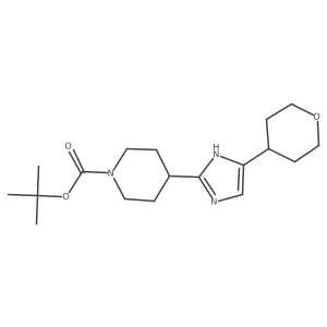 tert-butyl 4-(4-(tetrahydro-2H-pyran-4-yl)-1H-imidazol-2-yl)piperidine-1-carboxylate Structure