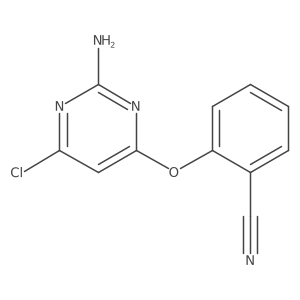Benzonitrile, 2-[(2-amino-6-chloro-4-pyrimidinyl)oxy]- Structure
