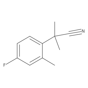 2-(4-Fluoro-2-methylphenyl)-2-methylpropanenitrile Structure