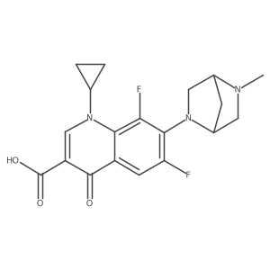 1-cyclopropyl-6,8-difluoro-7-[(1S,4S)-5-methyl-2,5-diazabicyclo[2.2.1]heptan-2-yl]-4-oxoquinoline-3-carboxylic acid Structure