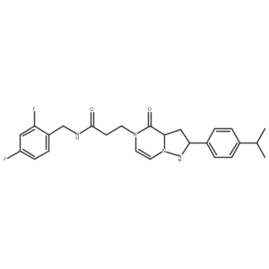 N-[(2,4-difluorophenyl)methyl]-3-{4-oxo-2-[4-(propan-2-yl)phenyl]-4H,5H-pyrazolo[1,5-a]pyrazin-5-yl}propanamide Structure