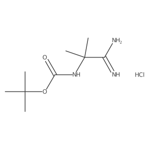 tert-Butyl N-(1-carbamimidoyl-1-methylethyl)carbamate hydrochloride Structure