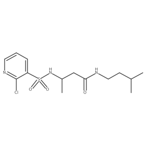 3-(2-chloropyridine-3-sulfonamido)-N-(3-methylbutyl)butanamide Structure