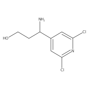 3-Amino-3-(2,6-dichloropyridin-4-yl)propan-1-ol结构式