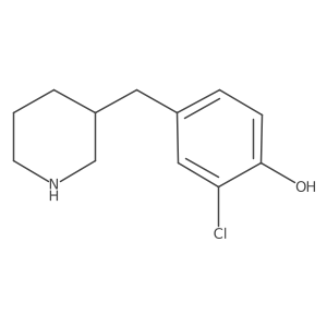2-Chloro-4-[(piperidin-3-yl)methyl]phenol Structure