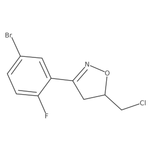 3-(5-Bromo-2-fluorophenyl)-5-(chloromethyl)-4,5-dihydroisoxazole Structure