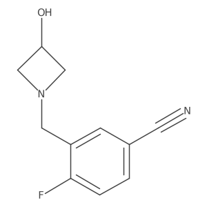4-Fluoro-3-[(3-hydroxyazetidin-1-yl)methyl]benzonitrile结构式