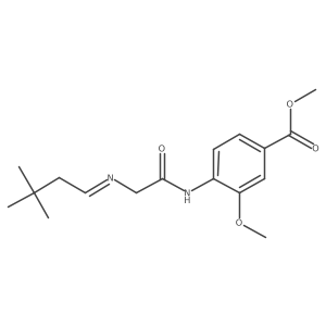 Methyl (E)-4-(2-((3,3-dimethylbutylidene)amino)acetamido)-3-methoxybenzoate结构式